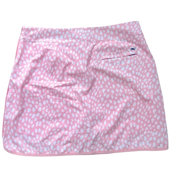 Vineyard Vines Performance Printed 17” Skort Skirt Flamingo Pink White New - Picture 3 of 9
